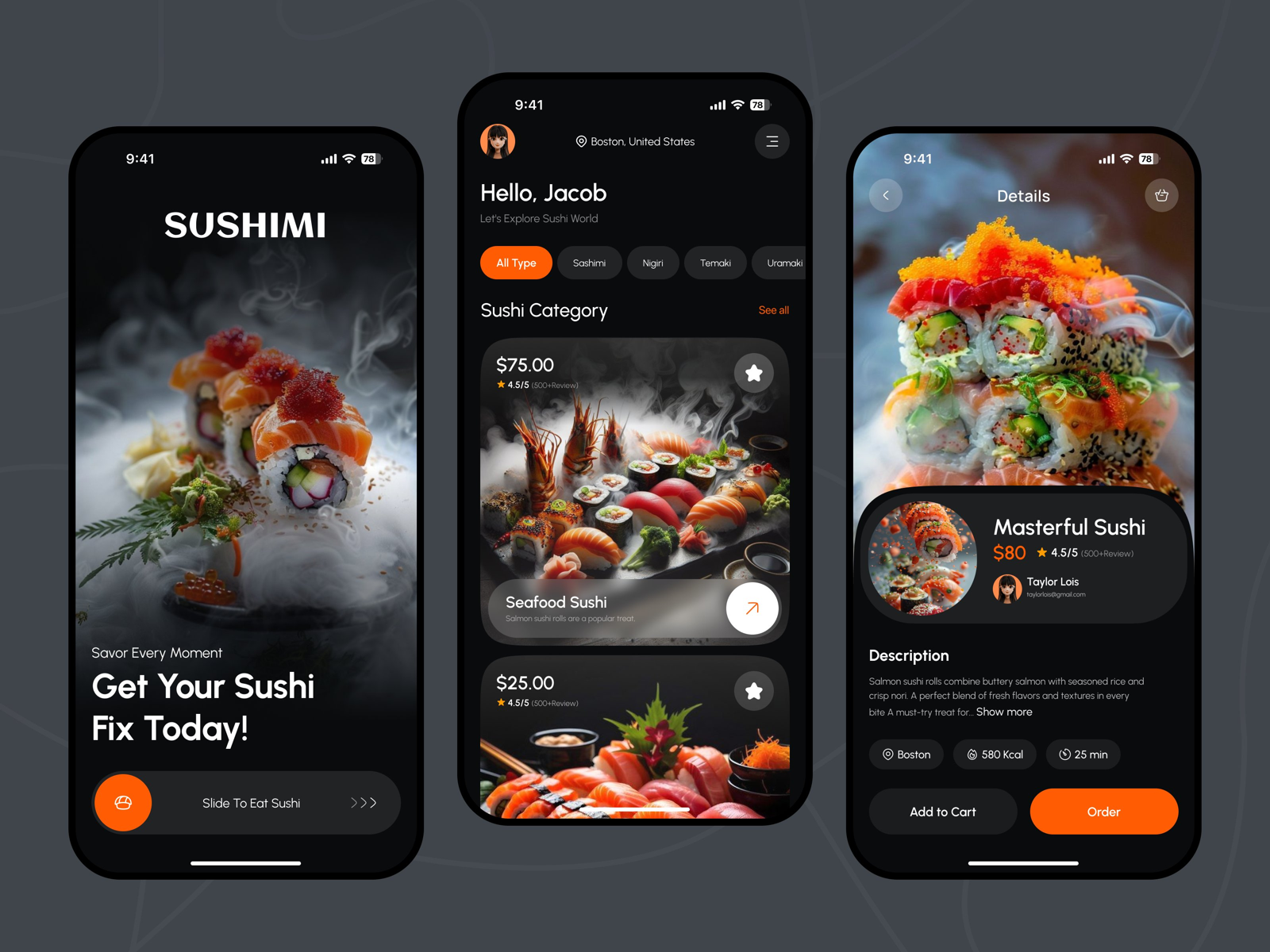 Mobile app UI concept M1