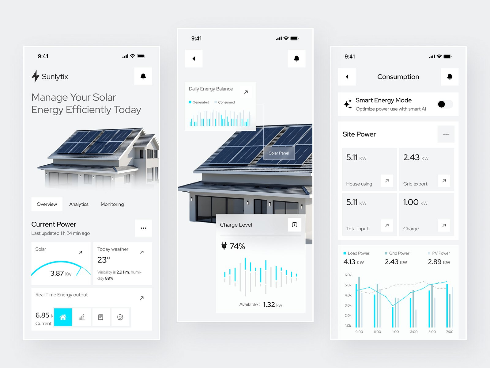 Mobile app UI concept M13