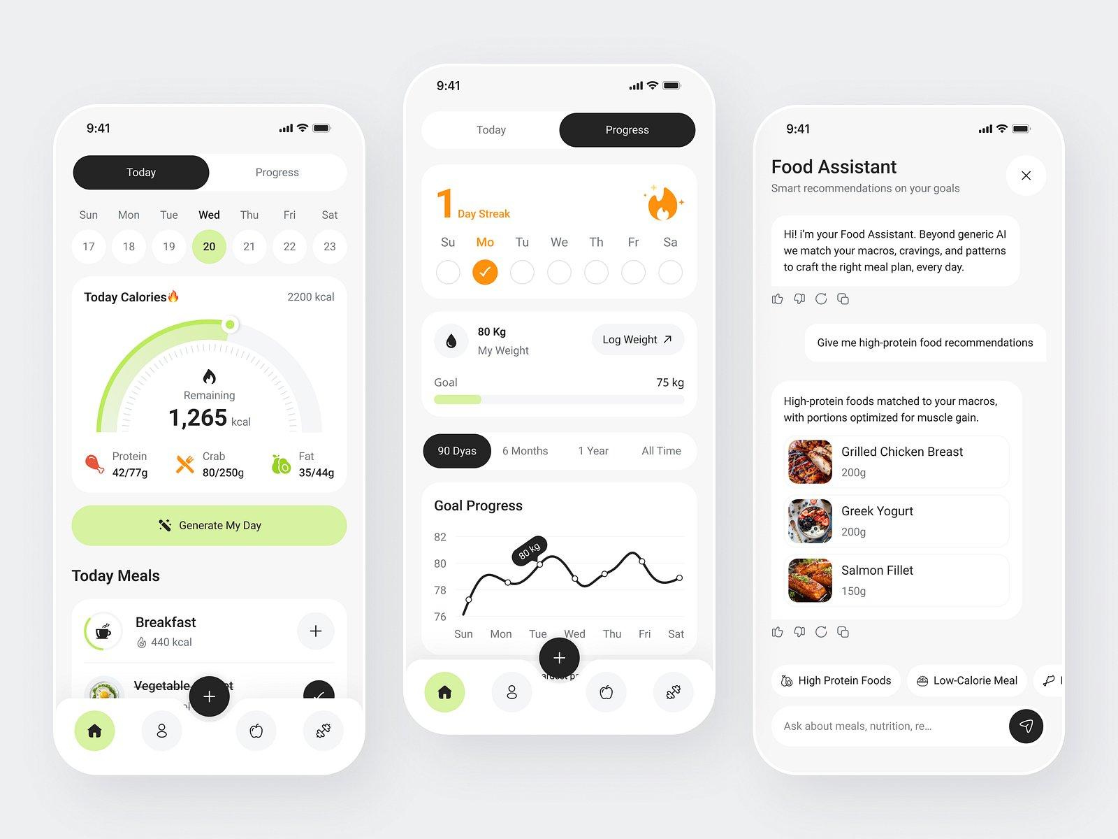 Mobile app UI concept M14