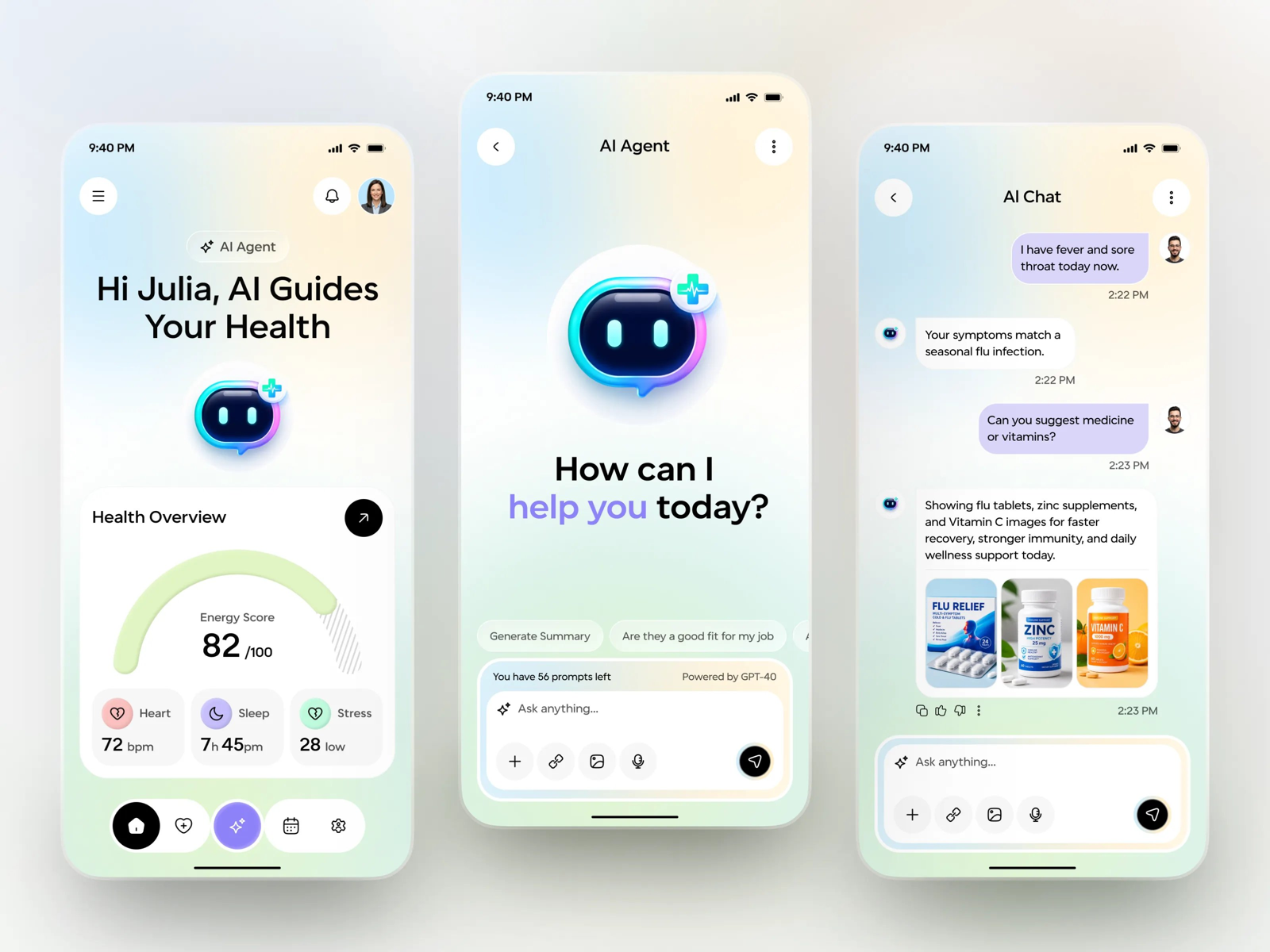 Mobile app UI concept M20