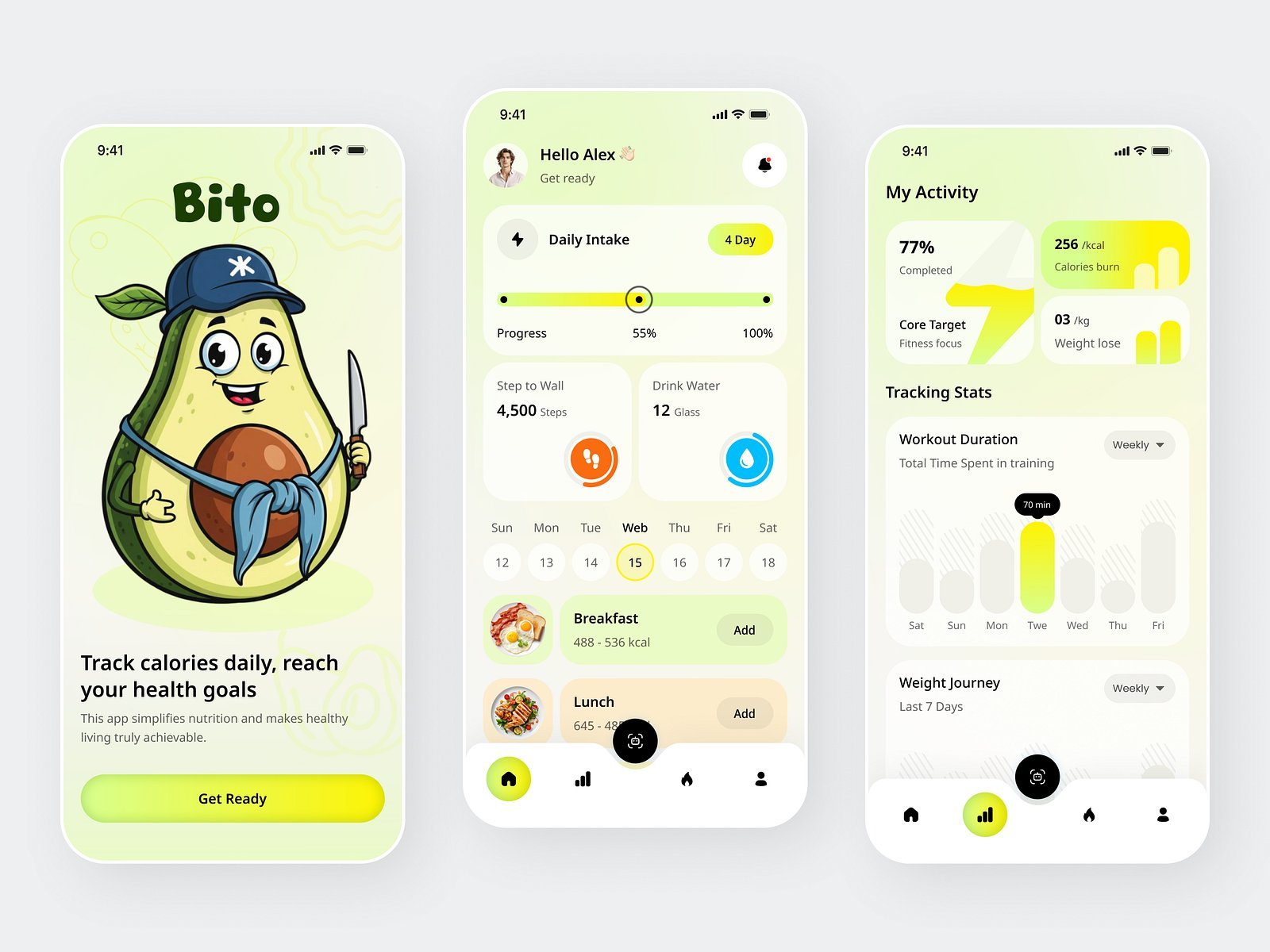 Mobile app UI concept M21