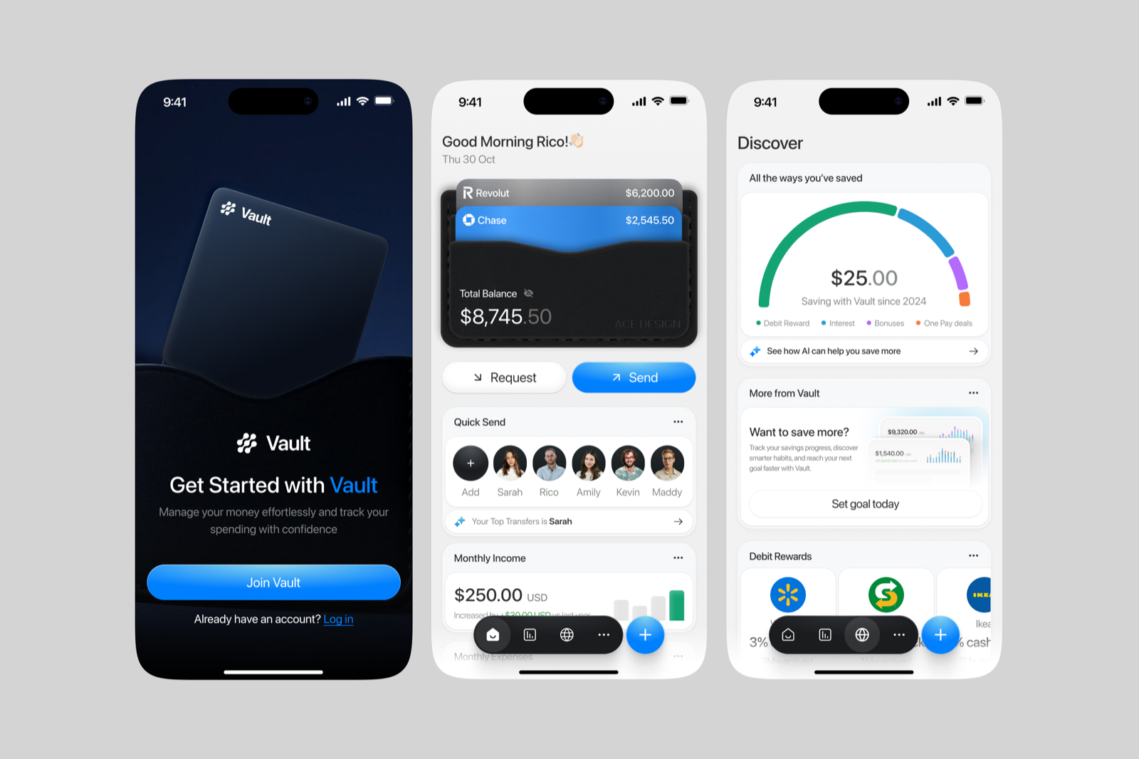 Mobile app UI concept M24