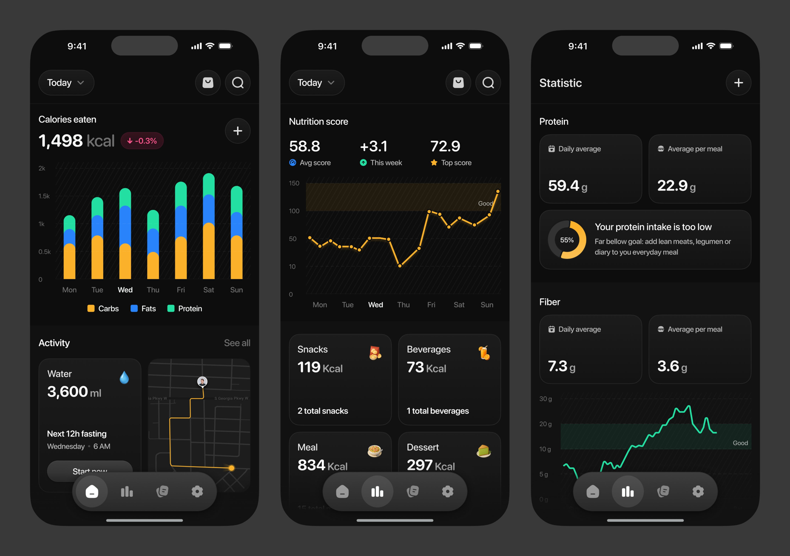 Mobile app UI concept M25