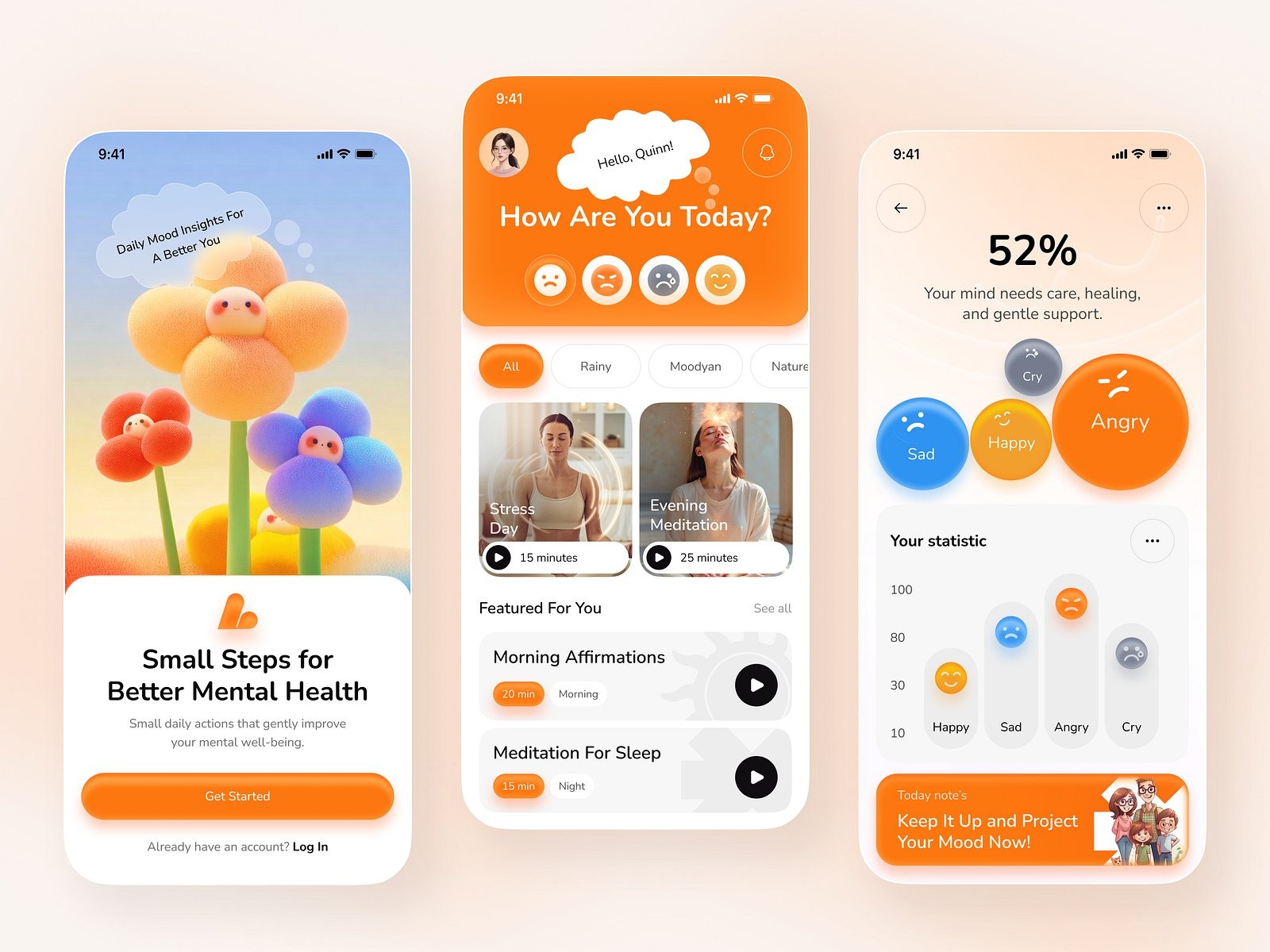 Mobile app UI concept M3