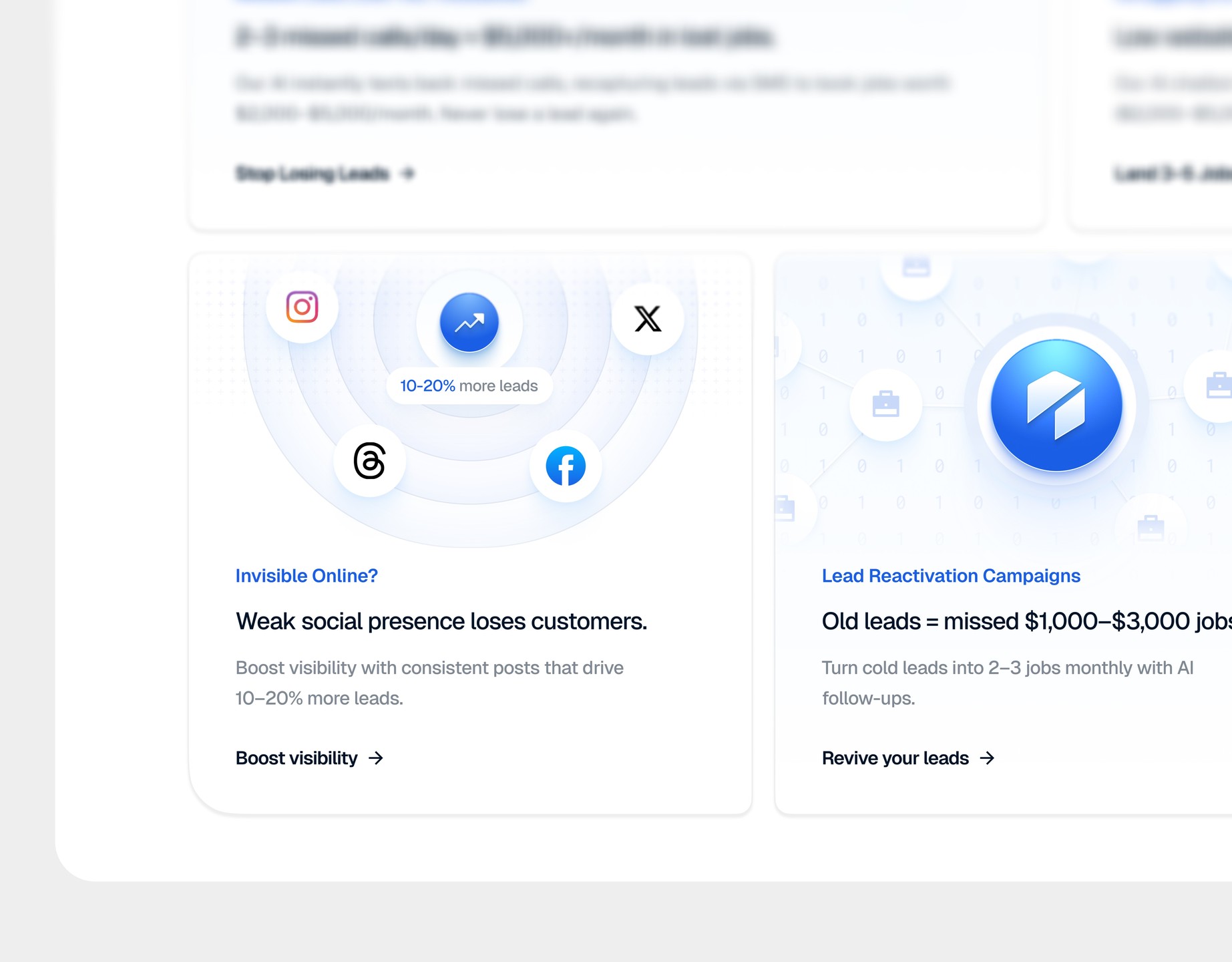 Product interface UI