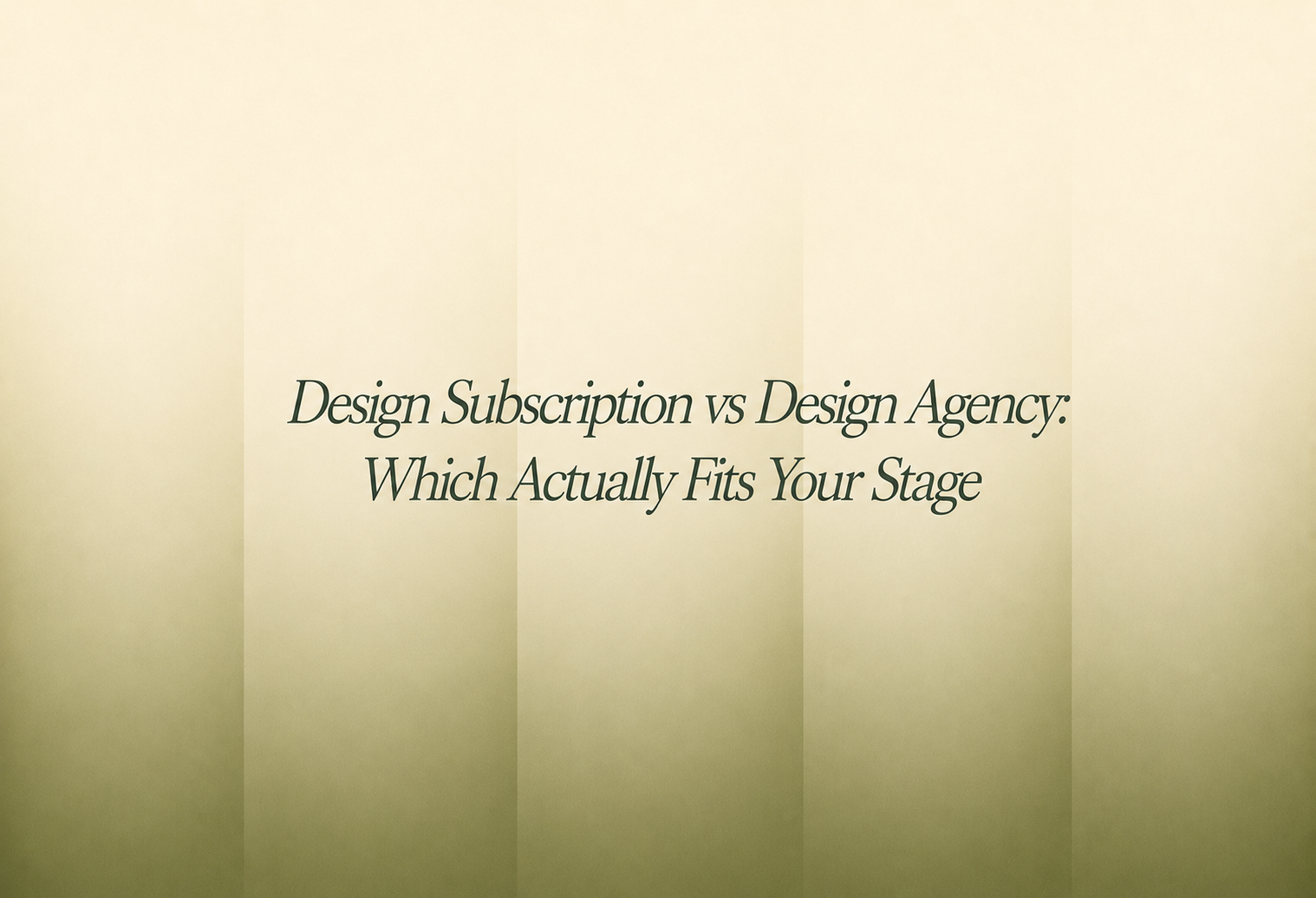 Design subscription services compared against a design agency retainer
